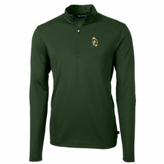 Cutter & Buck Throwback Logo Virtue Eco Pique Recycled Quarter-Zip Pullover Top - Green Bay Packers