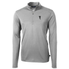 Cutter & Buck Throwback Logo Virtue Eco Pique Recycled Quarter-Zip Pullover Top - Atlanta Falcons