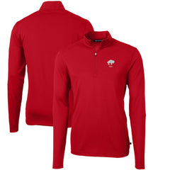 Cutter & Buck Throwback Logo Virtue Eco Pique Recycled Quarter-Zip Pullover Top - Buffalo Bills