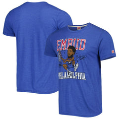NBA Joel Embiid Philadelphia 76ers Homage Caricature Tri-Blend T-Shirt