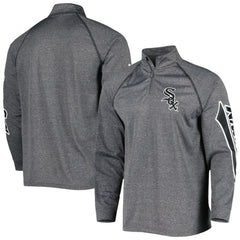 MLB Chicago White Sox Stitches Wordmark Raglan Quarter-Zip Top