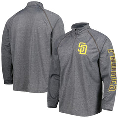 MLB San Diego Padres Stitches Wordmark Raglan Quarter-Zip Top
