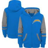 Preschool Stadium Color Block Full-Zip Hoodie - Los Angeles Chargers