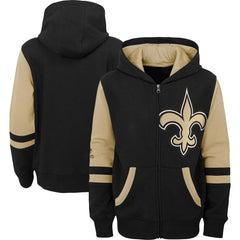 Preschool Stadium Color Block Full-Zip Hoodie - New Orleans Saints