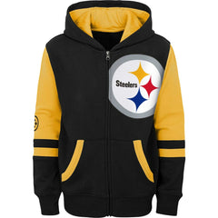 Preschool Stadium Color Block Full-Zip Hoodie - Pittsburgh Steelers