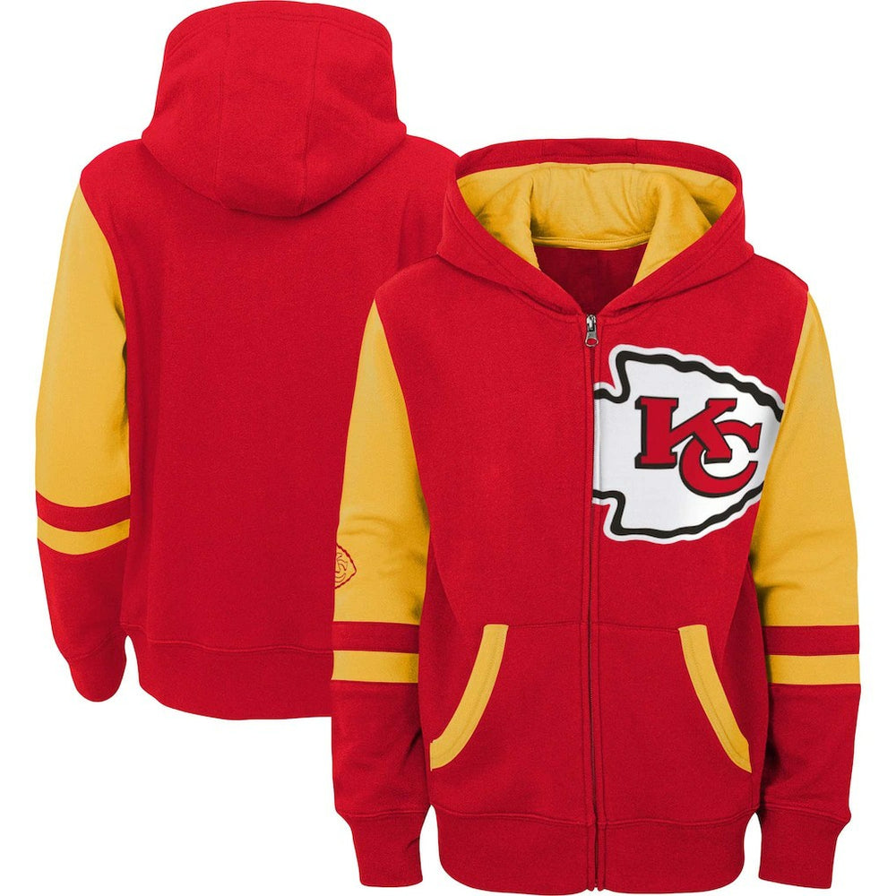 Youth Colorblock Full-Zip Hoodie - Kansas City Chiefs