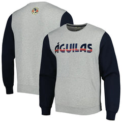 Club America Kangaroo Pullover Sweatshirt - Gray/Navy