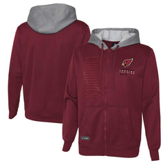 Combine Authentic Field Play Full-Zip Hoodie Sweatshirt - Arizona Cardinals