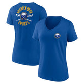 NHL Royal Buffalo Sabres Women's Territorial V-Neck T-Shirt