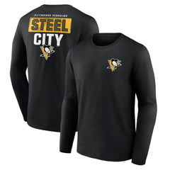 NHL Black Pittsburgh Penguins Territorial Long Sleeve T-Shirt