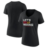 NHL Black Chicago Blackhawks Women's Shout Out V-Neck T-Shirt