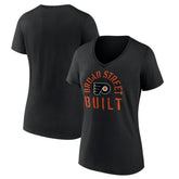 NHL Black Philadelphia Flyers Women's Shout Out V-Neck T-Shirt