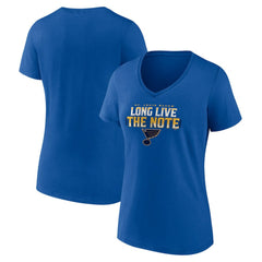 NHL Blue St. Louis Blues Women's Shout Out V-Neck T-Shirt