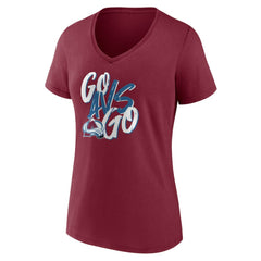 NHL Burgundy Colorado Avalanche Women's Proclamation V-Neck T-Shirt