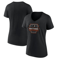 NHL Black Philadelphia Flyers Women's Proclamation V-Neck T-Shirt