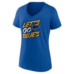 NHL Blue St. Louis Blues Women's Proclamation V-Neck T-Shirt
