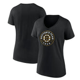 NHL Black Boston Bruins Women's Represent V-Neck T-Shirt