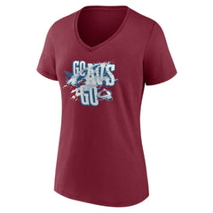 NHL Burgundy Colorado Avalanche Women's Represent V-Neck T-Shirt