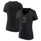 NHL Black Chicago Blackhawks Women's Alternate Logo V-Neck T-Shirt