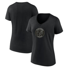 NHL Black Chicago Blackhawks Women's Alternate Logo V-Neck T-Shirt