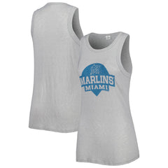 MLB Miami Marlins Soft as a Grape Women's Tri-Blend Tank Top