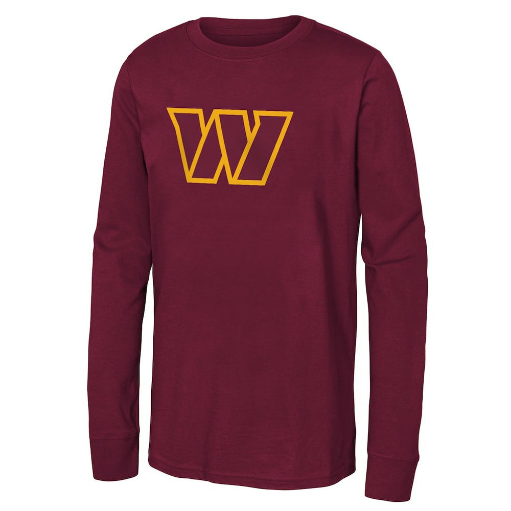 Youth Primary Logo Long Sleeve T-Shirt - Washington Commanders