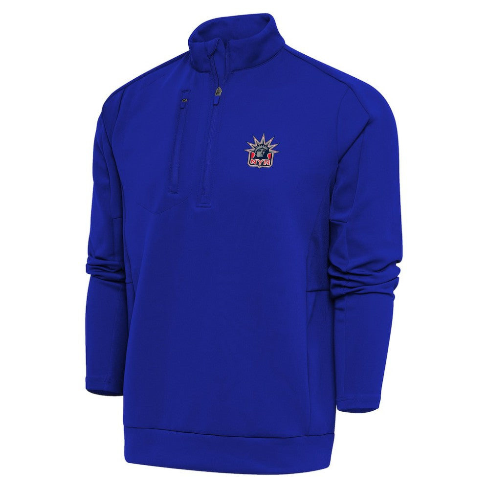 NHL Royal New York Rangers Antigua Special Edition 2.0 Generation Quarter-Zip Pullover Top