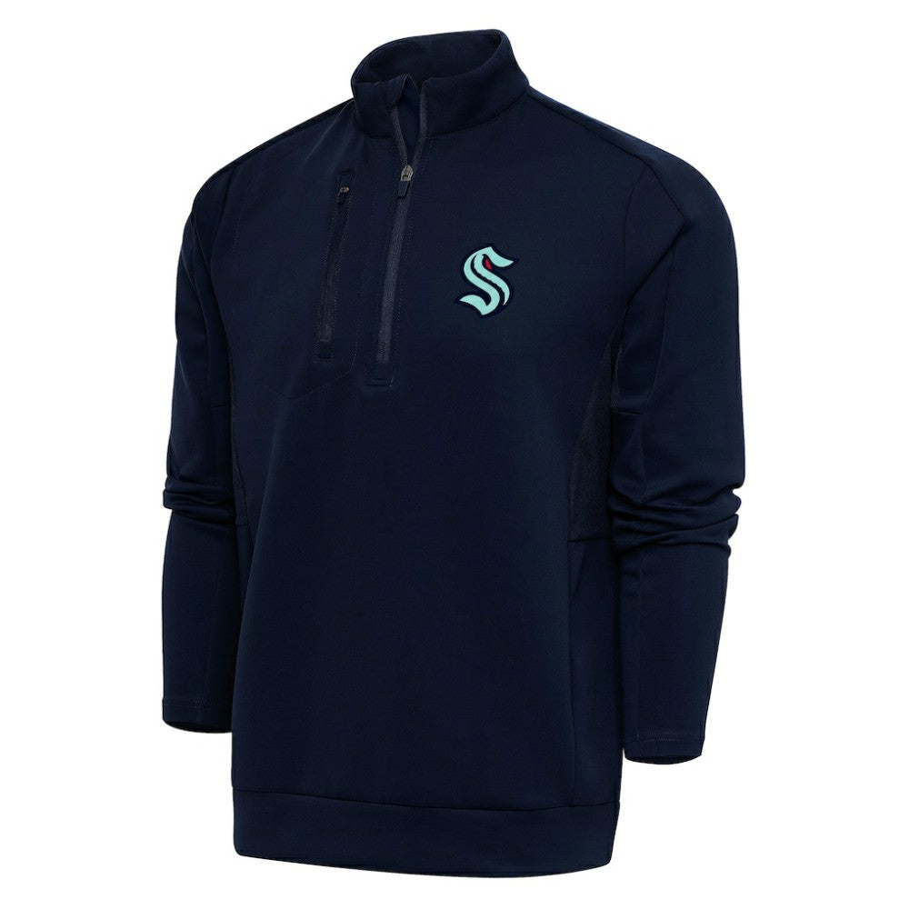 NHL Navy Seattle Kraken Antigua Special Edition 2.0 Generation Quarter-Zip Pullover Top
