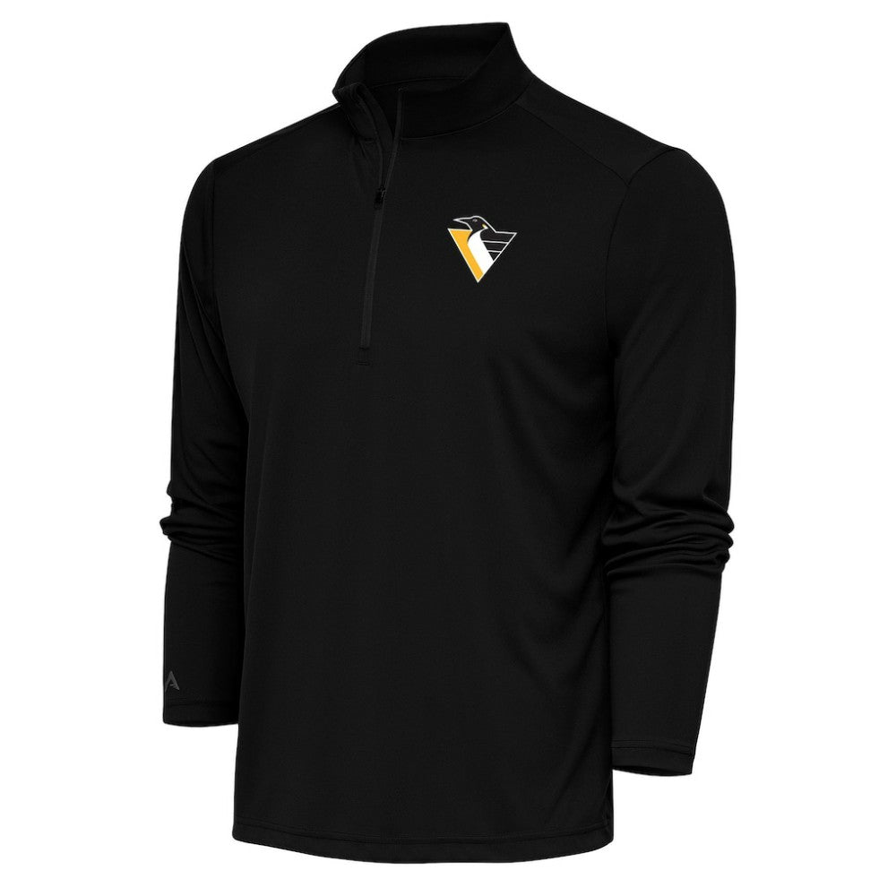 NHL Black Pittsburgh Penguins Antigua Special Edition 2.0 Tribute Quarter-Zip Pullover Top