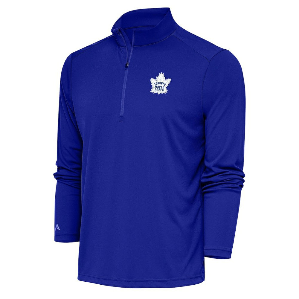 NHL Royal Toronto Maple Leafs Antigua Special Edition 2.0 Tribute Quarter-Zip Pullover Top