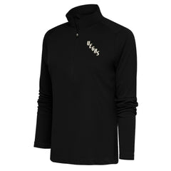 NHL Black Vegas Golden Knights Antigua Women's Special Edition 2.0 Tribute Quarter-Zip Pullover Top