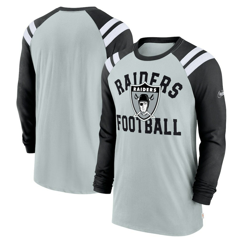 Classic Arc Raglan Tri-Blend Long Sleeve T-Shirt - Las Vegas Raiders
