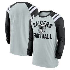 Classic Arc Raglan Tri-Blend Long Sleeve T-Shirt - Las Vegas Raiders
