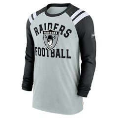 Classic Arc Raglan Tri-Blend Long Sleeve T-Shirt - Las Vegas Raiders
