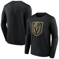 NHL Black Vegas Golden Knights Primary Logo Team Long Sleeve T-Shirt