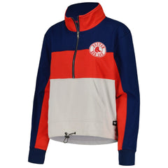 MLB Boston Red Sox The Wild Collective Women's Color Block Half-Zip Jacket