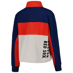 MLB Boston Red Sox The Wild Collective Women's Color Block Half-Zip Jacket