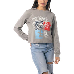MLB St. Louis Cardinals The Wild Collective Women's Cropped Long Sleeve T-Shirt