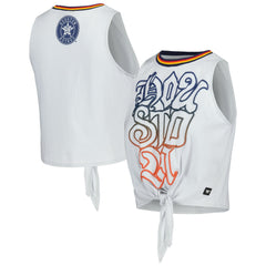 MLB Houston Astros The Wild Collective Women's Twisted Tie Front Tank Top