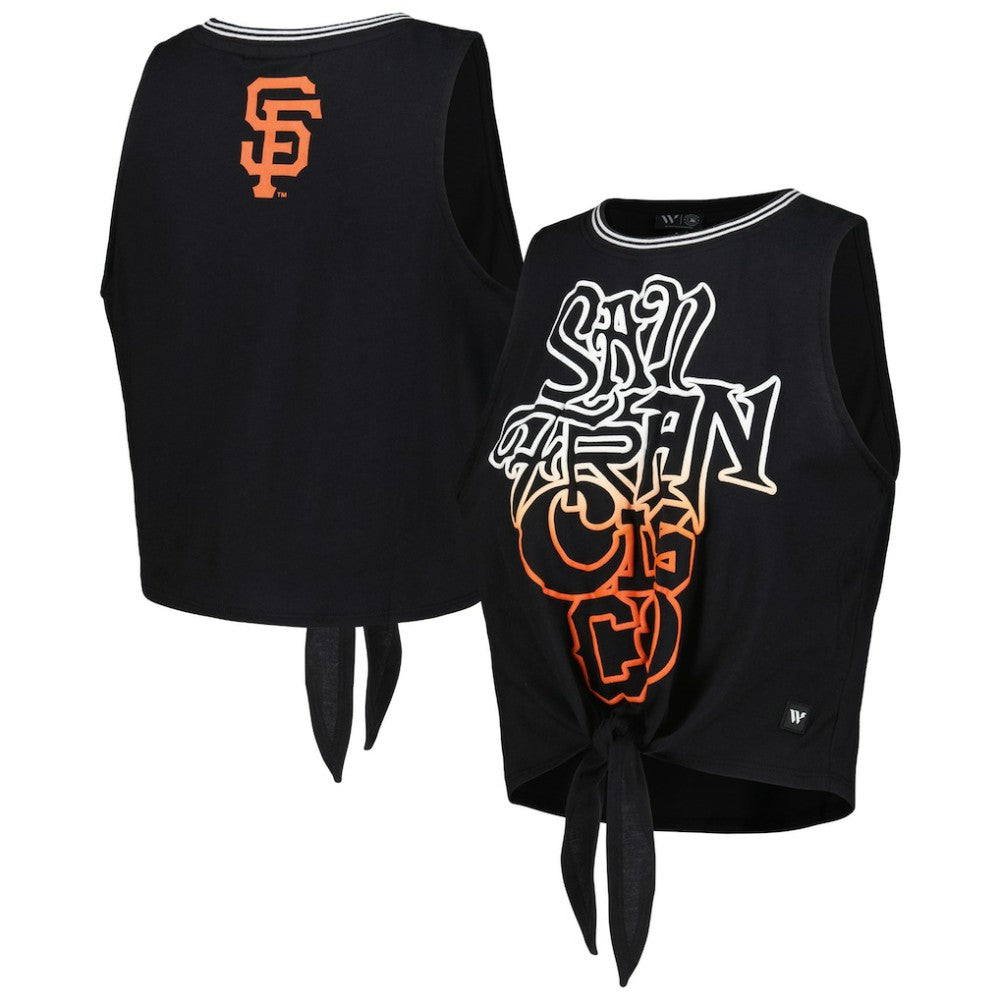 MLB San Francisco Giants The Wild Collective Women's Twisted Tie Front Tank Top