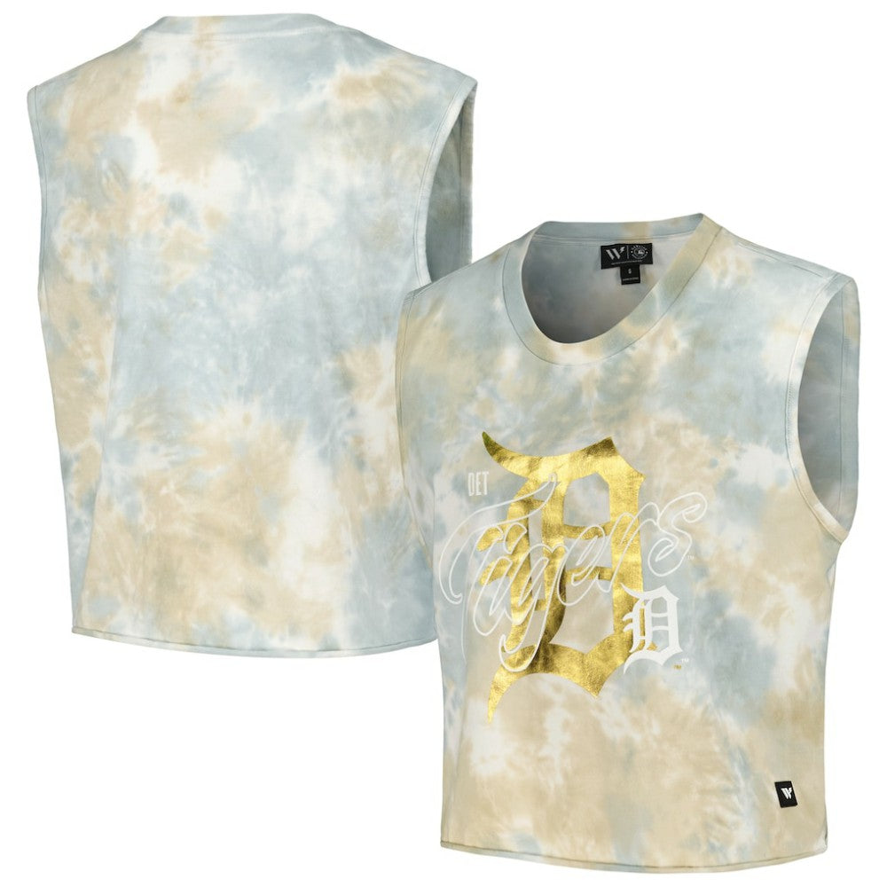 MLB Detroit Tigers The Wild Collective Women's Washed Muscle Tank Top