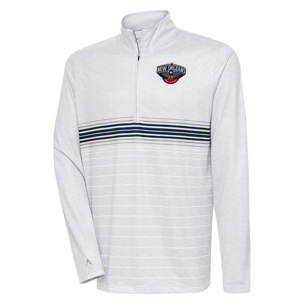 NBA New Orleans Pelicans Antigua Bullseye Quarter-Zip Pullover Top