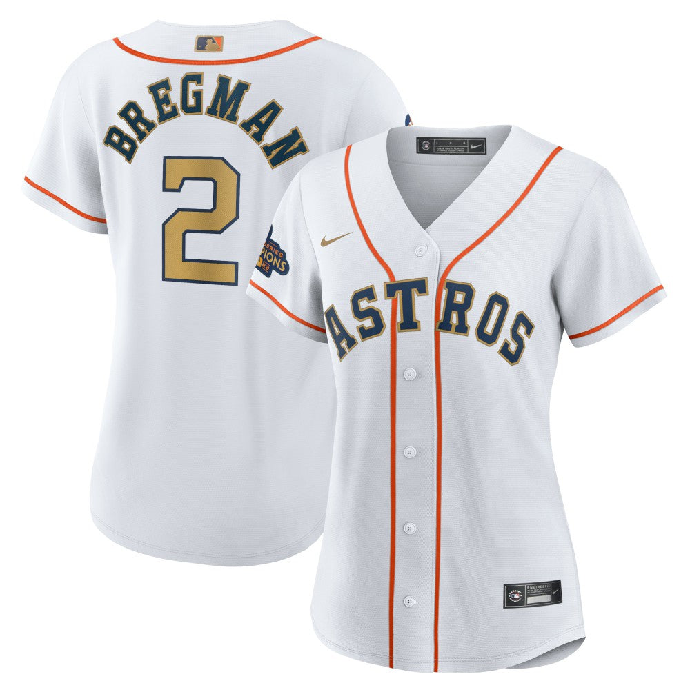MLB Alex Bregman Houston Astros Nike Women's 2023 Gold Collection Replica Player Jersey
