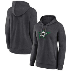 NHL Charcoal Dallas Stars Women's Primary Logo Pullover Hoodie