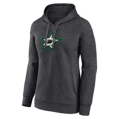 NHL Charcoal Dallas Stars Women's Primary Logo Pullover Hoodie