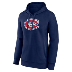 NHL Navy Montreal Canadiens Women's Primary Logo Pullover Hoodie