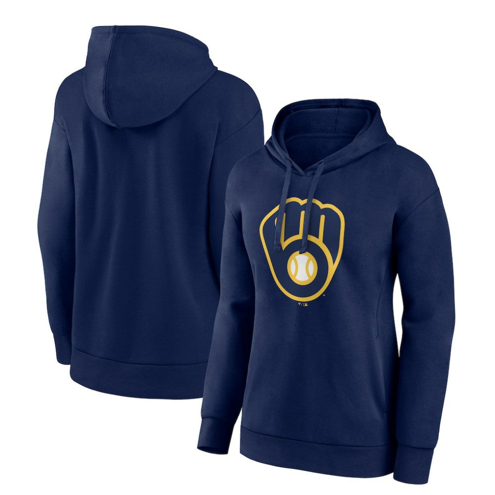 MLB Milwaukee Brewers Women's Core Logo Pullover Hoodie