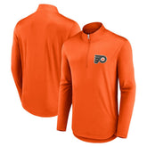 NHL Orange Philadelphia Flyers Fanatics Mock Neck Quarter-Zip Top