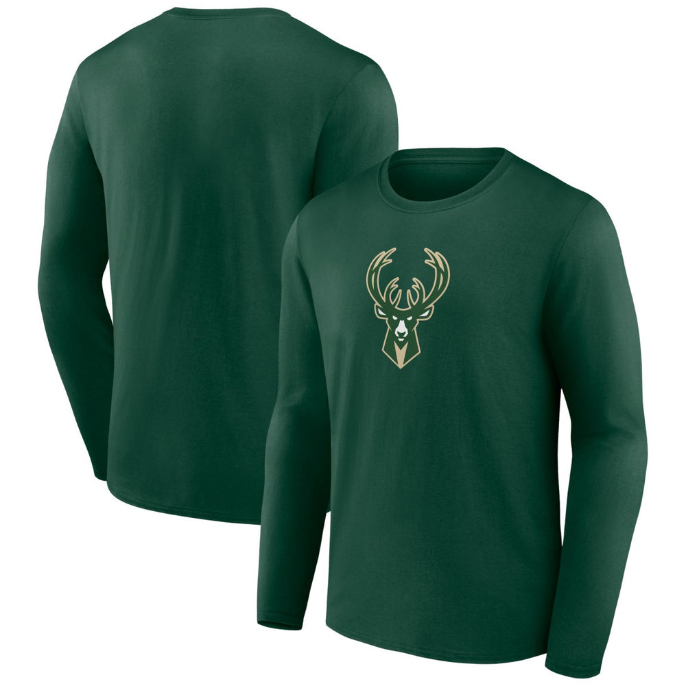 NBA Milwaukee Bucks Primary Team Logo Long Sleeve T-Shirt