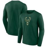 NBA Milwaukee Bucks Primary Team Logo Long Sleeve T-Shirt